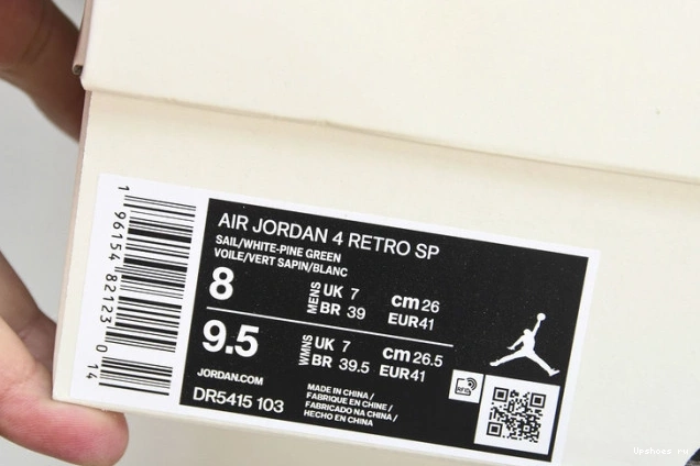 4 Pine DR5415-103 Green SB Jordan Retro    0910